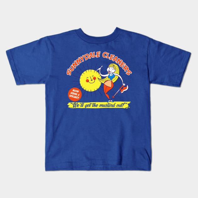 Sunnydale Cleaners Kids T-Shirt by tomkurzanski